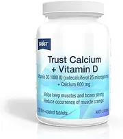 600mg + Vitamin D 1000IU Calcium Tablets, 120 count