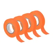 4Rolls 0.6inch x 32.8feet Neon Gaffers Cloth Tape Glow in the Dark Tape, Orange