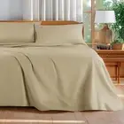 100% Cotton Queen Size Sheets Set - 600 Thread Count，Luxury Egyptian Cotton Bed