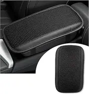 NHHC Breathable Armrest Cover for Car with Memory Foam,Soft Middle Console Cover for Car Decorations & Comfortable Support,All Seasons Universal Car Interior Accessories Center Console Cover (Black)