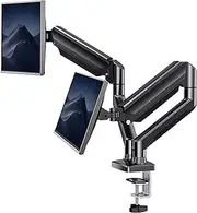 Dual Monitor Arm–Fully Adjustable Height, Full Motion Tilt, Heavy Duty Ultra-Wide Monitor Stand Fits 2 Monitor Screens up to 32Inches, Laptop Desk Mount and Monitor Riser Each Arm Support up to 22Ibs