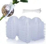 20 PCS Air Layering Propagation Kit with Zip Ties Reusable Grafting Ball Clear