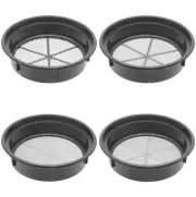Gold Mining Pan Classifier Set of 4 Black Pans 1/4", 1/12", 1/50", 1/70" Holes