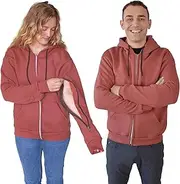 [Inspired Comforts] Dialysis Port Access Unisex Hoodie with Two Way Arm Access Zip