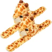 CIYODO 2Pcs Plush Giraffe Animal Slap Wristband Adorable Snap Band for Fun Party Accessory present for Cute Animal Theme Design