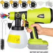 Cordless Electric Spray Gun House Paint Sprayer Auto Airbrush kit for Ryobi 18V
