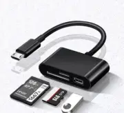 2pcs Type-C card reader mobile computer multi function OTG 2.0 SD / TF / U disk