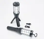 BrightEase Set of 2 Rechargeable Work Light Lanterns in Black