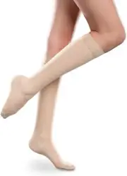 Therafirm Sheer Ease Knee Highs 20-30mmHg Natural, Medium Long