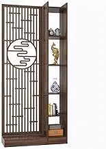 Wall Room Divider, Wood Room Divider, Entrance Hall Partition Screen, Freestanding Room Divider with Shelves, Retro Privacy Screen Storage Display Rack(L 70cm/27.5in)