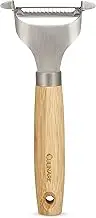 Culinare Naturals Julienne Y Peeler, Sharp Potato/Vegetable Peeler for Julienne Slices, Sustainable Bamboo/Stainless Steel, 17.5cm, Kitchen Utensil, Sharp Metal Blade, Not Dishwasher Safe