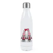 Personalised Gonk Gnome Women Valentins Double Wall Water Bottle Christmas