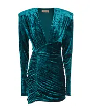 Long-sleeved mini dress FR34,FR38 Green