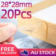 Deli Reusable Double-Side Mounting Tape 28mm*28mm 40 Pieces Removable Clear AU