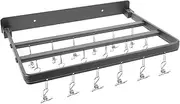 CRILSTYLEO Wall Mounted Drying Rack with Clips Space Saving Clothes Hanger for Socks Underwear Shoes Punch Installation Multi Functional Design for Dorms Home Use