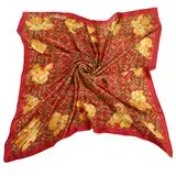 在飛比找遠傳friDay購物優惠-Christian Dior 滿版竹編與花朵(大)領巾-紅色