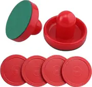 Float hockey sticks and red air hockey pucks Excellent goal handles Replacement game table accessories