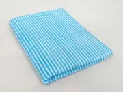 3 Yard Blue Striped Hand Block Printed Cotton Fabric Dressmaking Fabric AU