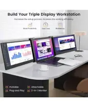 Limink S19 Portable Laptop Triple Monitor for 15-17 Inch Monitors