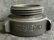 Aluminum Fire Hose Thread Adapter, 1.5" M.NST(NH) x .750" F. Garden Hose