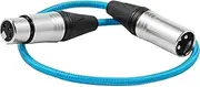 Kondor Blue 18" 3-Pin XLR Male to 3-Pin XLR Female Audio Cable for On-Camera Mics