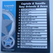 CAPTAIN & TENNILLE,TONY ORLANDO & DAWN LEGEND SERIES #97 KARAOKE CD+G NEW,