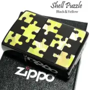 Zippo Shell Puzzle Black Nickel & Yellow Shell Shell Inlay