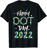 [X.Style] Happy International Dot Day 2022 Polka Dot Kids Toddler Boys ds771 T-Shirt (M) Black