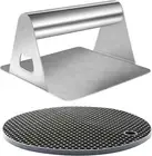 Burger Smasher, Burger Press for Griddle, Non-Stick Beef Bacon Chicken Press