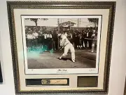 Personally Signed Sir Donald Bradman Slazenger Mini Bat and Contempo Ltd Ed COA