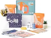 SCULPD Pottery Kit, Air-Dry Clay Starter Kit for Beginners with (Matte Varnish)