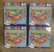 Cra-Z-Art 60 Piece Jigsaw Puzzles 8.75”x11.25” Lot Of 4