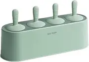 AIMALL Popsicle Mould Ice Cream Maker for Summer Treats – 4 Cavities, Non-Stick Silicone, 9.44"x3.18"x3.54"