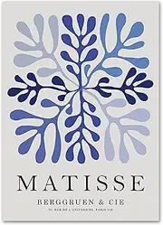Henri Matisse Posters Matisse Prints Blue Leaves Wall Art Vintage Canvas Painting Wall Pictures Living Room Bedroom Decor Frameless 40×50cm