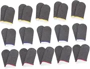 jojofuny 18 Pairs Silver Fiber Game Finger para Gripper Shield Monitor Guard Controller Caps Toenail Flicker Kit Fingertip Arm Sleeves Light Gloves Protectors Gel Fingerless Wrist