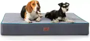 Bedsure Orthopedic Memory Foam Dog Bed 44X32 Waterproof Non Slip Cover Grey