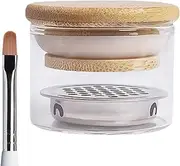 Mini Nail Brushes - Glass Nail Art Pen Washer with Lid and Filter | Nail Art Brush Cleaning Tool for Acrylic, Gel, Glitter | Preserving Cup