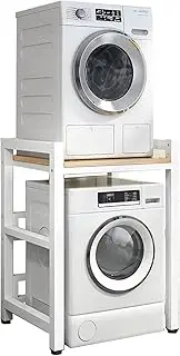 Height Adjustable Dryer Stand, Over Washer Storage Rack, Stacking Kit For Front Loader Washing Machines & Tumble Dryers, 400KG Load Capacity