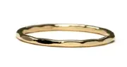 14K Gold Filled Hammer Textured Skinny 1.3mm Stacking Ring