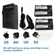 2X BP-511 Battery + Charger for Canon EOS 10D 20D 30D 40D 50D D60 G1 G2 G3 G5 G6