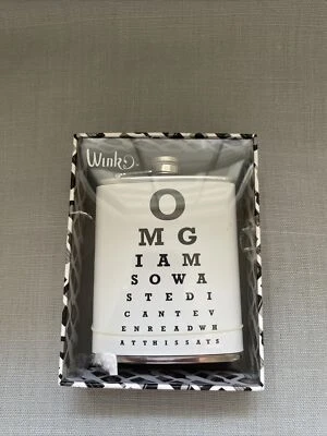 Wink Drinking Pocket Flask 7 Fl Ounces Alcohol Gag Gift Novelty