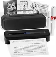 Itari M832 Mobile Printer Kit, 304dpi Thermal Printer A4, Compact Bluetooth Printer, Monochrome Thermal Printer, for Android/iOS/Win/Mac, with 4 Rolls Thermal Roll Paper