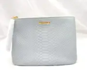 GiGi New York All-in-One Leather Clutch NEW 9x7" Python Embossed Cloud Monogram