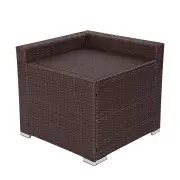 Living Outdoor Furniture Modular Lounge Components Corner Storage-Brown