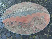 Circle Rug, Vintage Rug,Bohemian Rug,Area Rug,Turkish Rug,Wool Rug 5.6 x 5.6 Ft
