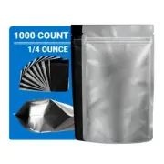 Loud Lock Mylar Bags 100 Count - 1/4 Ounce Black/Clear Zip Seal Bags