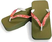 Hajime(一歩) [One Step] [Hajime] Geta Clogs, Soft and Water Resistant, Made of Sponge, 10.6 inches (27 cm), GR/Gradeflower x Red, Gradeflower x Red (Gradeflower x Red/27), Gradiene Flower × Red, 27.0 cm