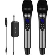 Wireless Singing Microphones for Karaoke, Dual UHF Handheld Dynamic Mic Syste...