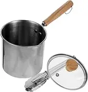 SECFOU 304 Stainless Steel Milk Pan Cookware Set Stove Top Deep Fryer Tong Easy Clean Compact Size