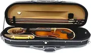 Youngmonic 4/4 Full Size Oxford Violin Case Lightweight With Straps Suspension Carry Violin Hard Case Durable Professional Violin Box (black)